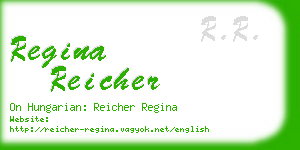 regina reicher business card